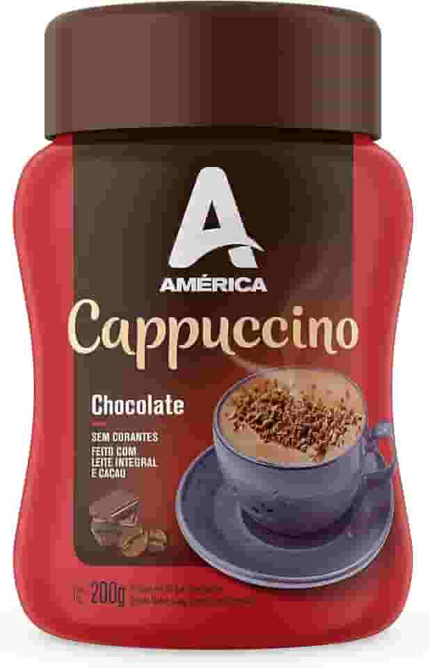 América Cappuccino Em Pó Chocolate Pote 200 G