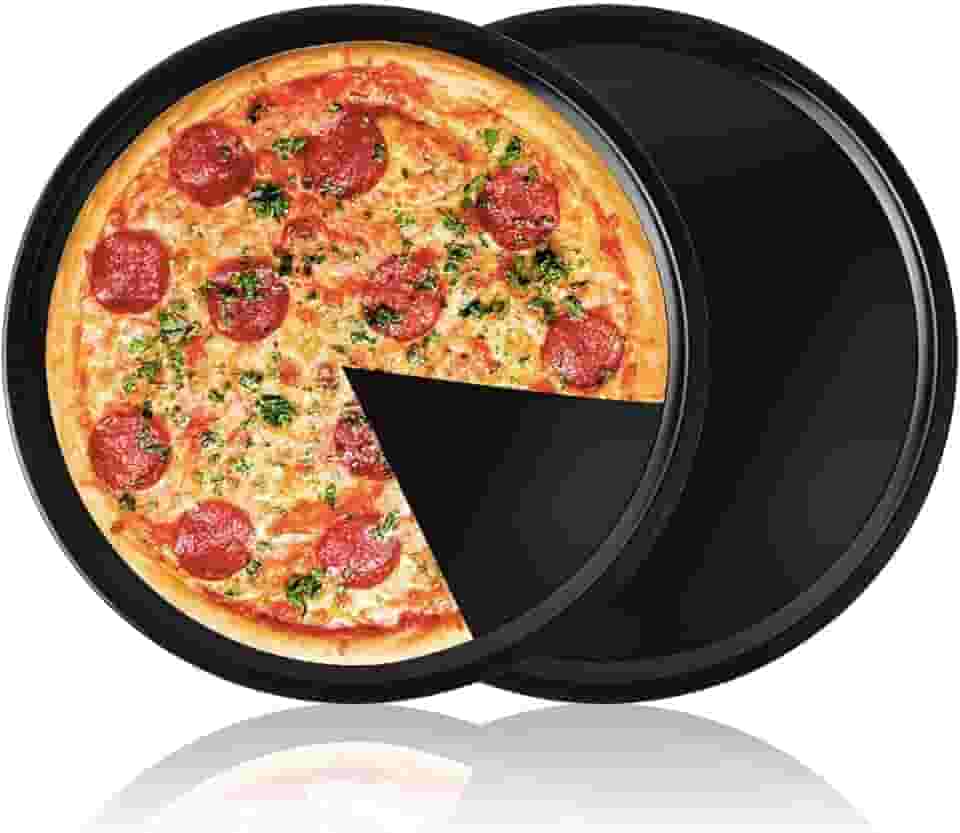 Kit 2 Formas de Pizza Antiaderente Inox