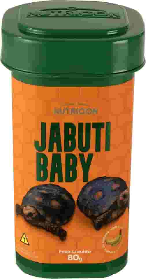 Nutricon: Jabuti Baby 80g | Ração Extrusada para Tartarugas Terrestres Jovens | Aroma de Banana, Fonte de Cálcio e Fibras com Ingredientes Naturais