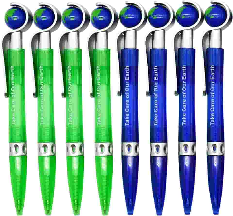 Maydahui 12 peças lindas canetas terrestres globo do mundo canetas esferográficas Tellurion tinta preta novidade Dia da Terra canetas para estudantes, professores, escritório, material escolar,