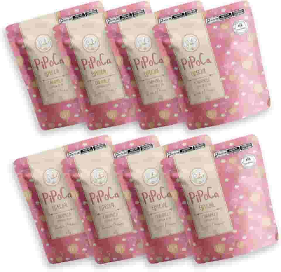 Kit 8 Pipocas Gourmet Sinta+ Caramelo com Flor de Sal 400g – Artesanal, Sem Glúten e Sem Corantes