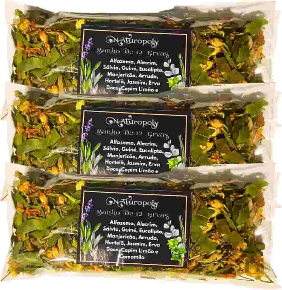 Banho de 12 Ervas 60g Kit 3 por 2! – 12 Ervas Premium da Naturopoly (Na Descrição) | Limpeza e Proteção