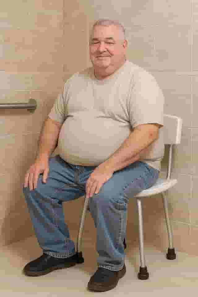 Cadeira Banho Com Encosto Bariátrica Idosos 170 Kilos- Banco