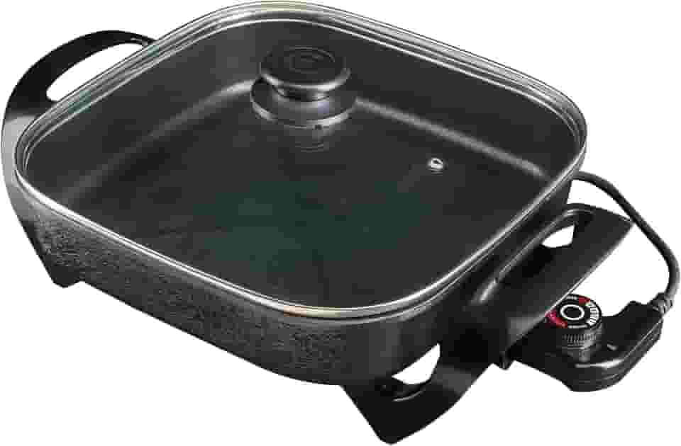 Agratto Panela eletrica Mangiare APEQ01l-01 preta quadrada 30cm 1500W 127V