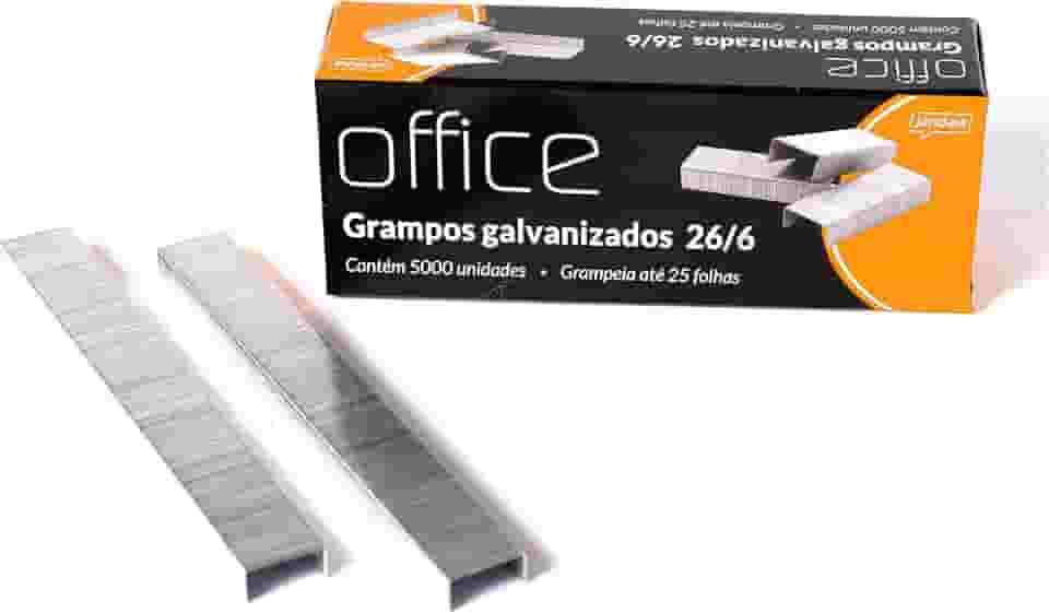 Grampo Galvanizado 26/6 Caixa c/5000 unidades Jandaia Office