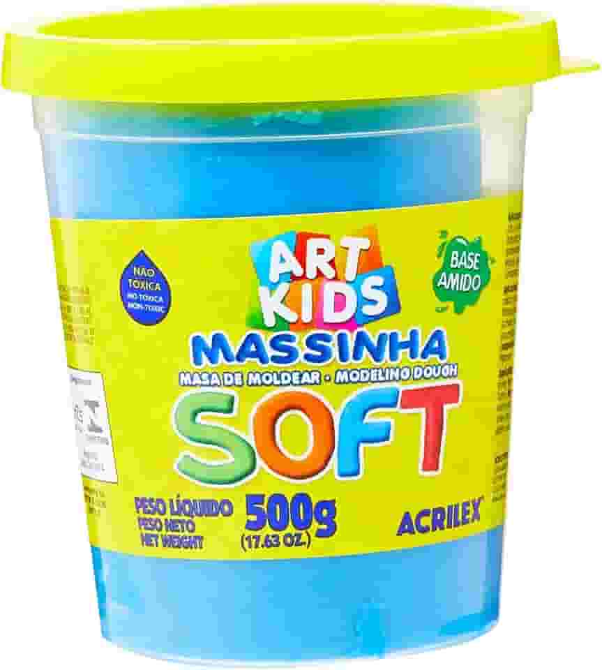 Acrilex Soft Massa de Modelar, Azul, 500 g