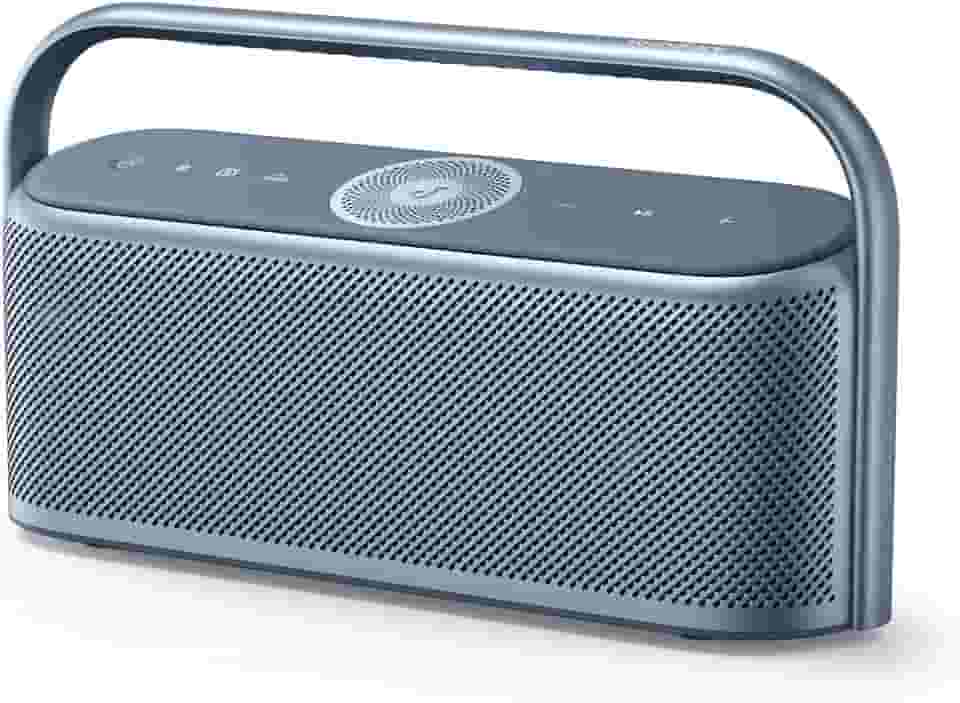 Soundcore Motion X600 da Anker Caixa de Som Portáteis Bluetooth, Áudio Espacial Hi-Res, 50W Sem Fio, IPX7 à Prova D'Água, Pro EQ, Entrada AUX, Ideal para Casa, Escritório, Quintal e Banheiro, Azul