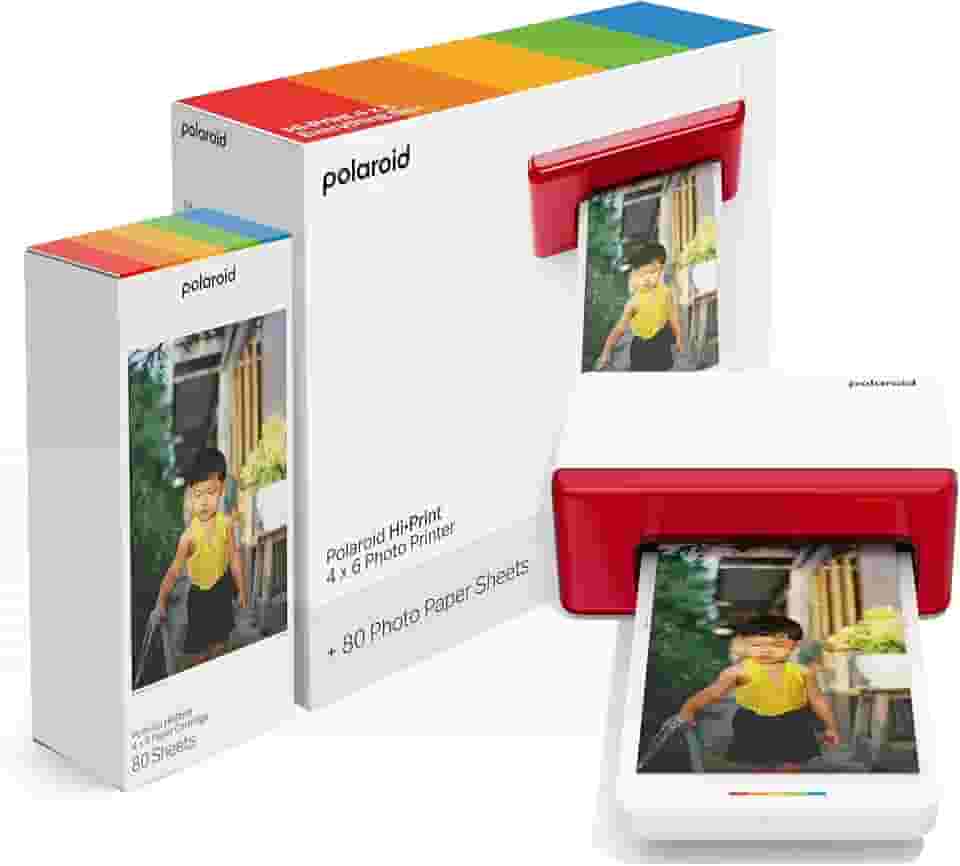 Polaroid Impressora fotográfica Bluetooth 4 x 15 + pacote de papel fotográfico (80 folhas incluídas) (6552)