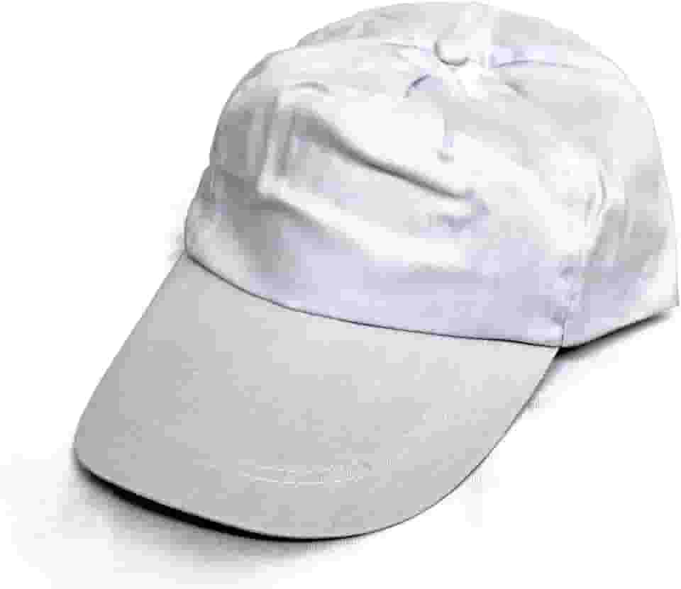 3 peças. Boné Branco Tecido Poliéster Bordado Sublimação Transferência de Calor Boné Ajustável Branco Liso