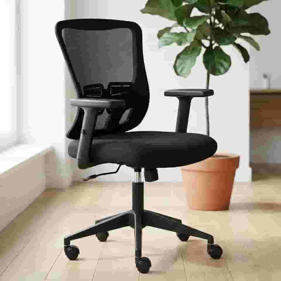 Cadeira de Escritório Giratória com Apoio de Lombar Duoffice DU215 Ibi