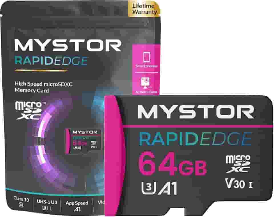 Cartão de memória Go Pro de 64 GB para GoPro Hero 13, 12, 11, 10, 9, 8, 7, 6, 5, 4 Black Max Fusion Session GoPro SD para Action Cam Go Pro Micro SD Storage Gravação de vídeo 4K Classe 10, V30