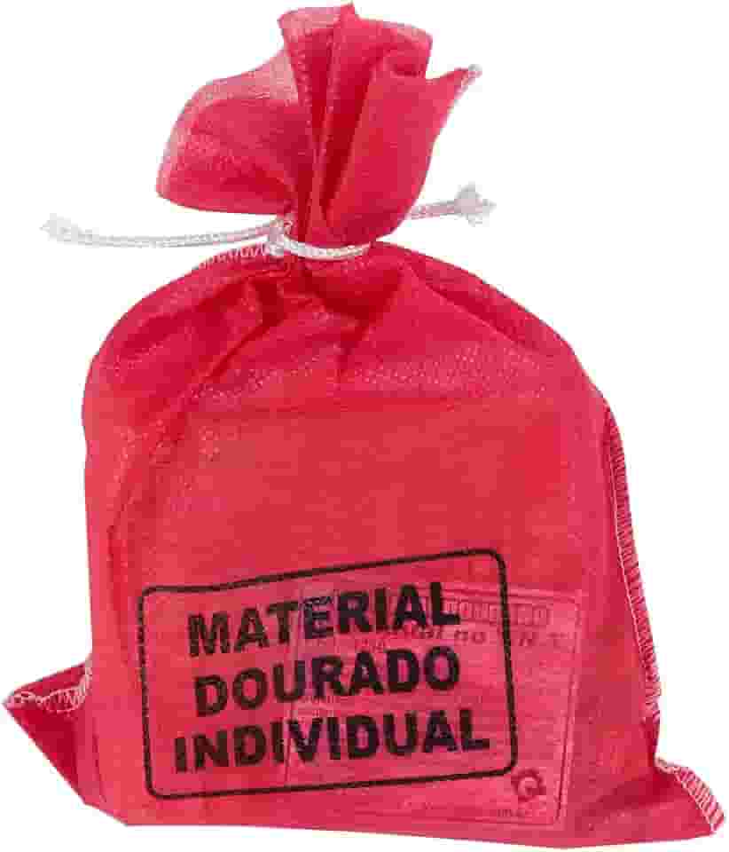 Carlu Brinquedos - Material Dourado Individual Jogo para Aprender Matemática, 5+ Anos, 111 Peças, Multicolorido, 1219