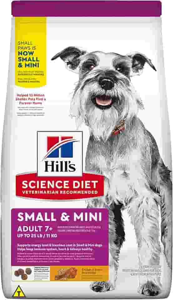Ração Hill's Science Diet Adultos 7+ Pequenos e Mini para Cães Idosos sabor frango - 2.04kg