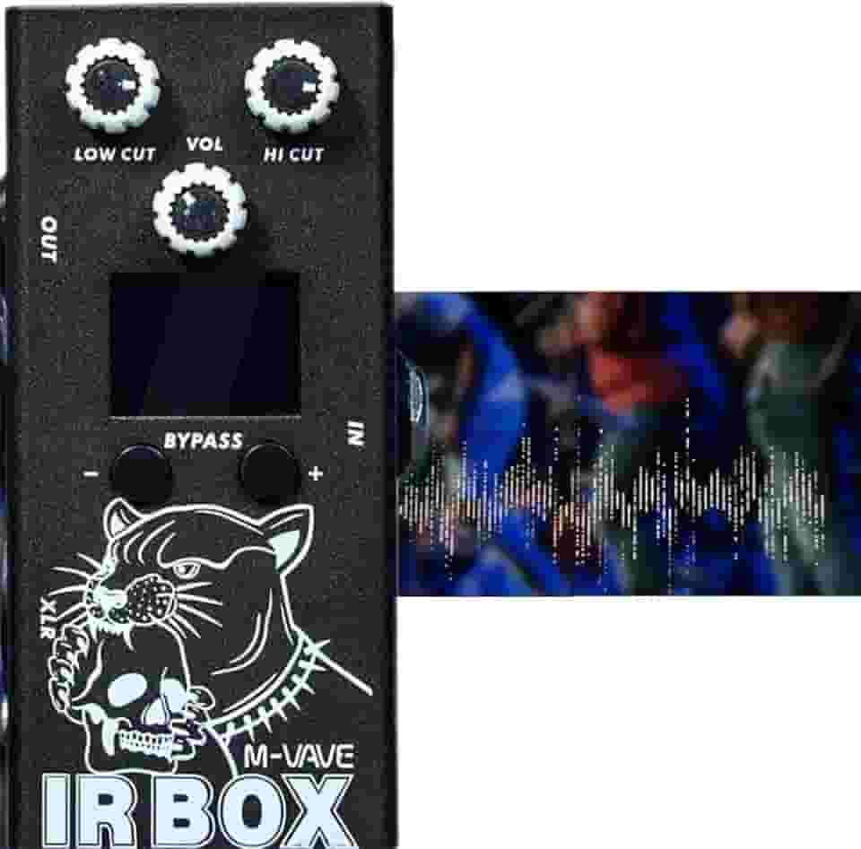 KINGSTER M-VAVE Pedal de Guitarra com 25 Gabinetes de Guitarra, 7 Gabinetes de Baixo, Importação de IR do Usuário, Equalizador de 9 Bandas, Saída XLR, Conector de Fone de Ouvido