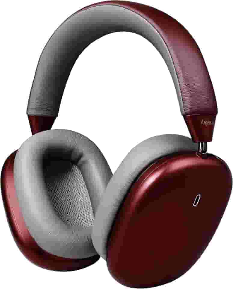 ANC Wireless Over Ear Headphones with Mic & Touch Control,Stylish Metal Design,80H Playtime, Detachable Magnetic Ear Pads,Noise Cancelling Over the Head Headphones for Work, Travel & Gaming