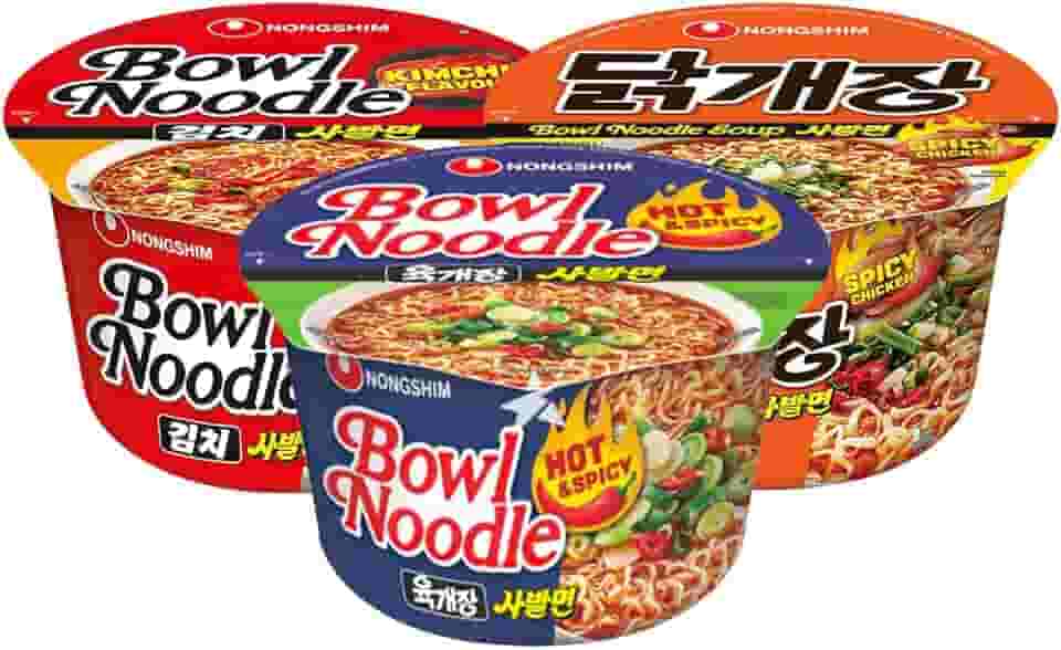 Kit Kpop Food Macarrão Lamen Bowl Noodle Coreano - 3 Sabores