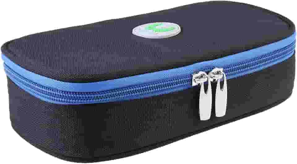 Bolsa térmica de viagem médica de tecido Oxford da Parateck com 2 pacotes de gelo para medicamentos diabéticos legais, Black - No Ice Pack