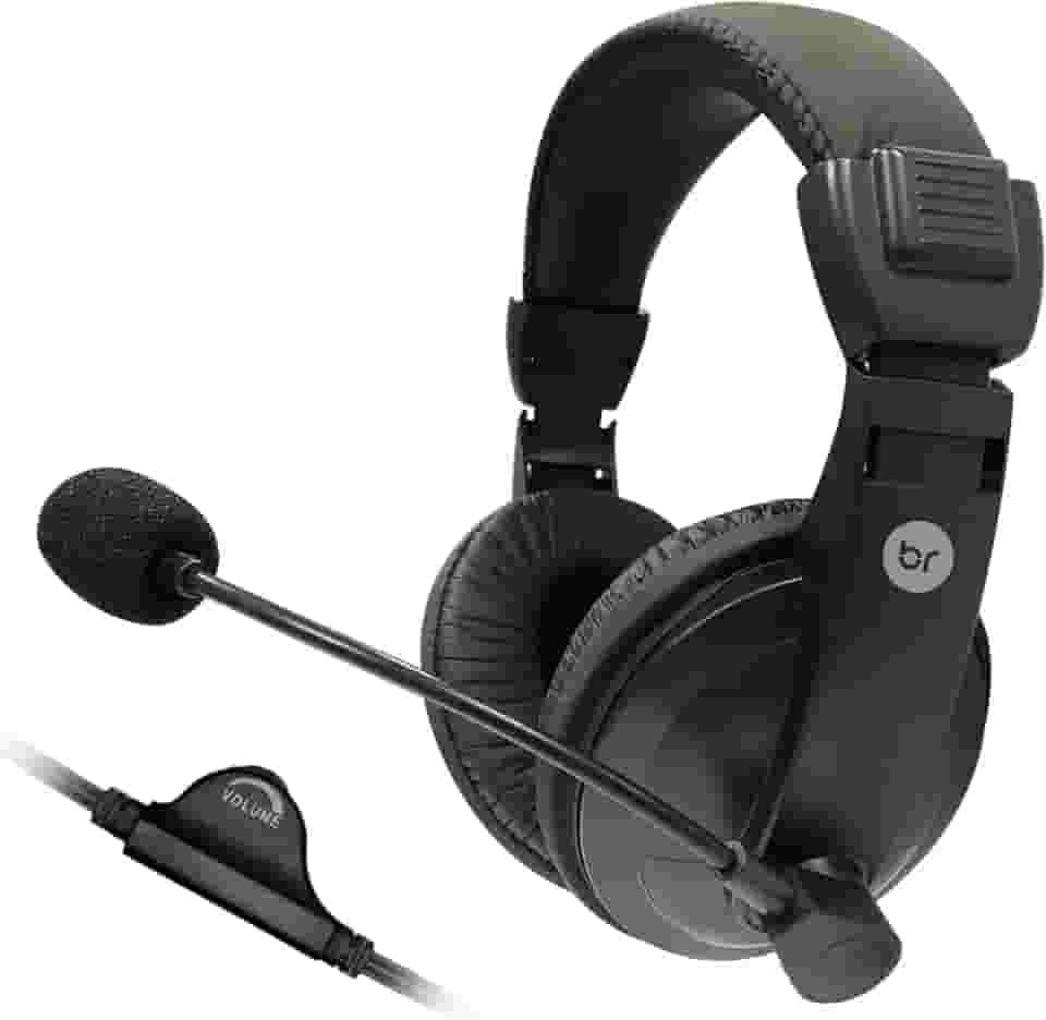 Bright 0507, Fone de Ouvido com Microfone, Cabo 2M, preto