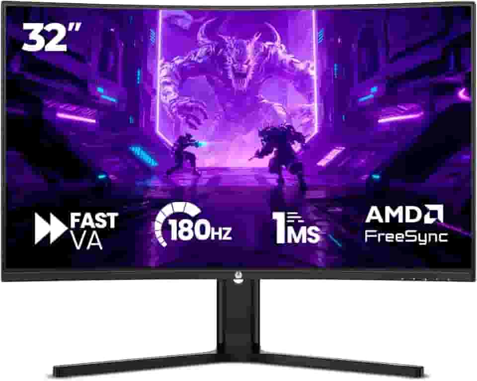 Monitor Gamer Curvo Haiz 32” LM32GM VA Full HD 180Hz 1ms FreeSync HDR10 HDMI DisplayPort Curvatura R1500
