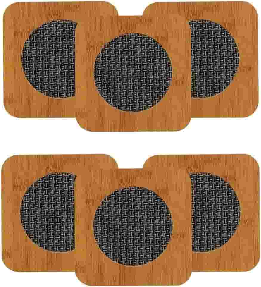 Descanso de panela de madeira 6 peças protege sua mesa