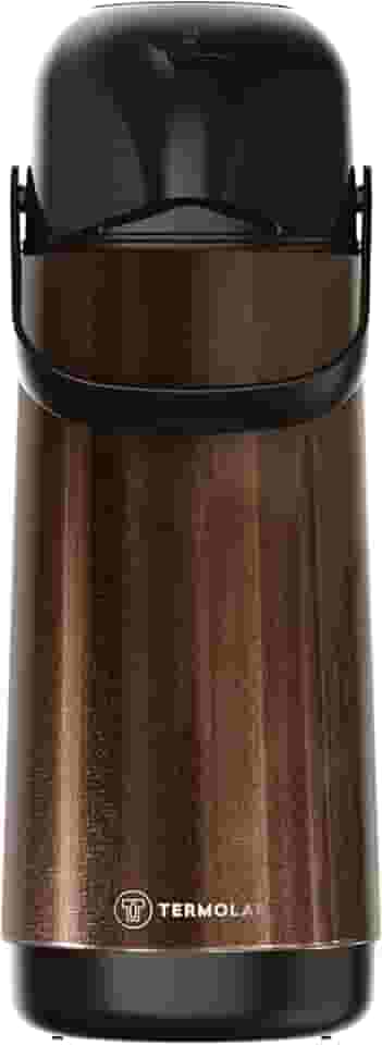 GARRAFA TÉRMICA LÚMINA 1L INOX MARROM