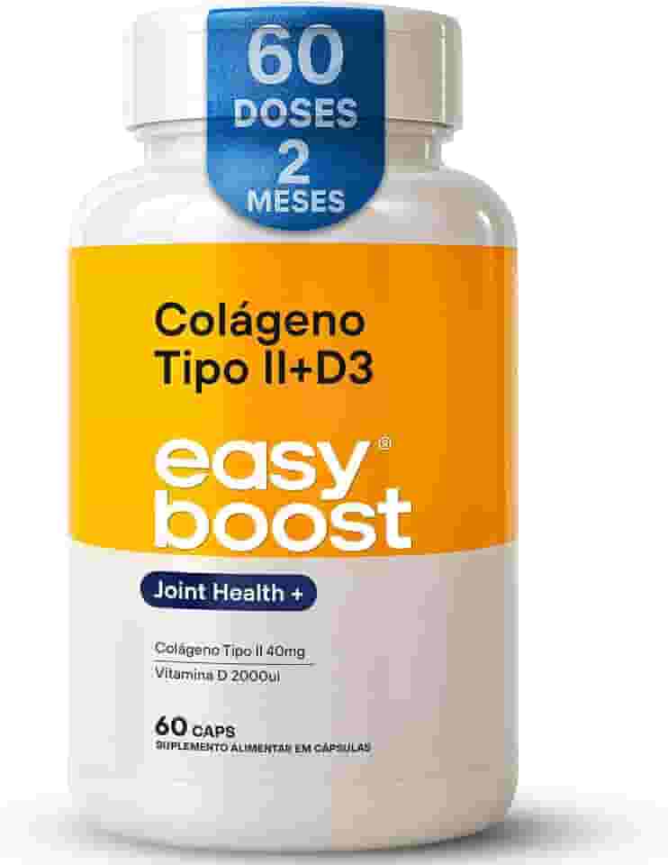 Colágeno Tipo 2 40mg + D3 2000ui Easy Boost 60 Capsulas