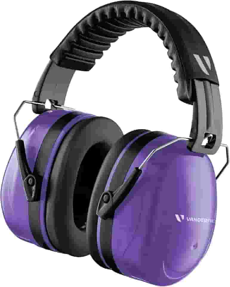 Ear Defenders Adultos – Protetor Auricular Dobrável com Cancelamento de Ruído – Perfeito para Trabalhar, Tiro, Jardinagem – Faixa de Cabeça Ajustável para Adultos, Homens e Mulheres – Roxo