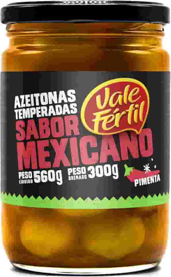 Vale Fértil Azeitona Verde Em Conserva Graúda Mexicano Vidro 300G