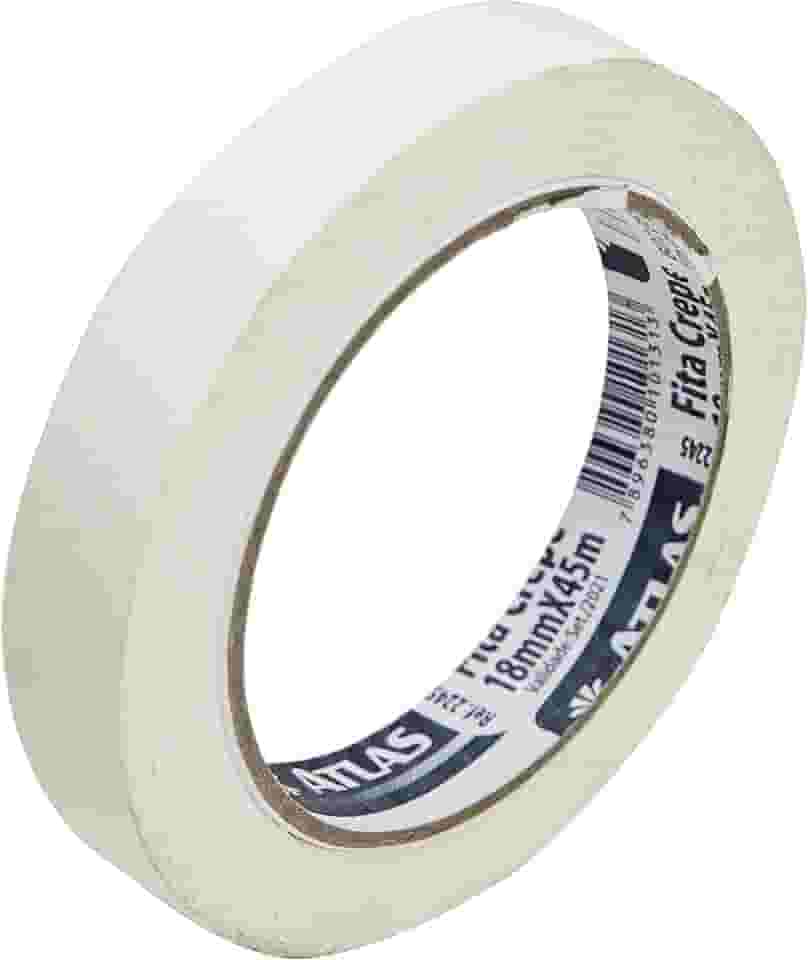 Atlas - Fita Crepe, Rolo de 18 mm x 50 Metros