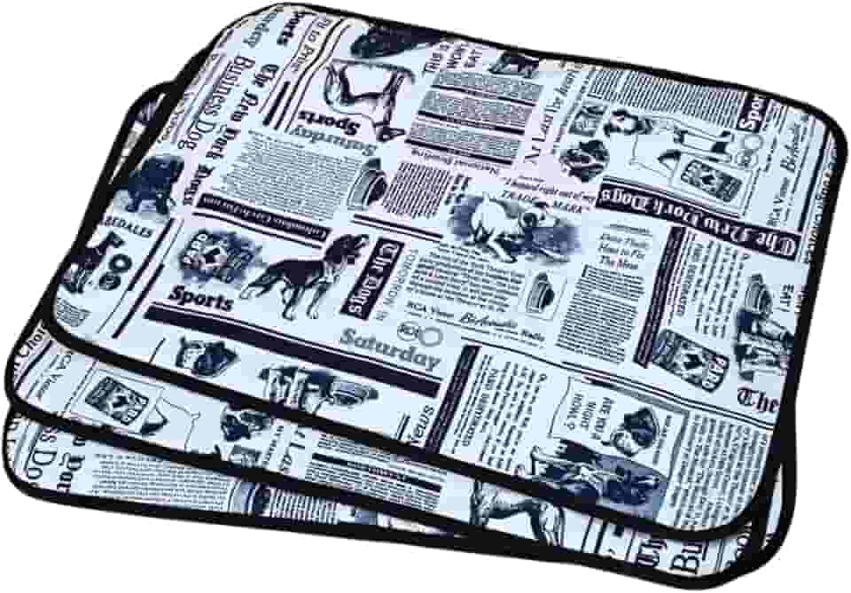 Tapetes Higiênico Lavável Kit 3 ou 6 Peças Jornal 100x70cm Xg ou 70x50cm G - Impermeável e Absorvente - 300 lavagens cada peça (3, Grande)