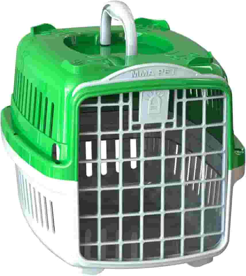 Caixa de Transporte Pet Gatos e Cães Pequeno Médio e Grandes (Verde, Nº2 até 10kg)