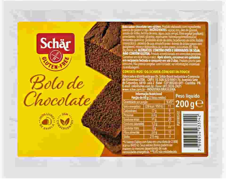 BOLO DE CHOCOLATE 200G - SEM GLÚTEN