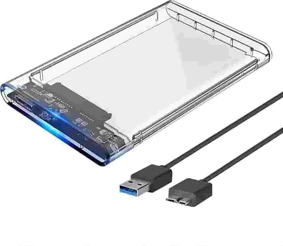 Case para HD Externo SATA 3 USB 3.0 Alta Velocidade Compacto Plug & Play até 5TB Compatível Windows e Mac Suporta SDD e HD Linha Premium