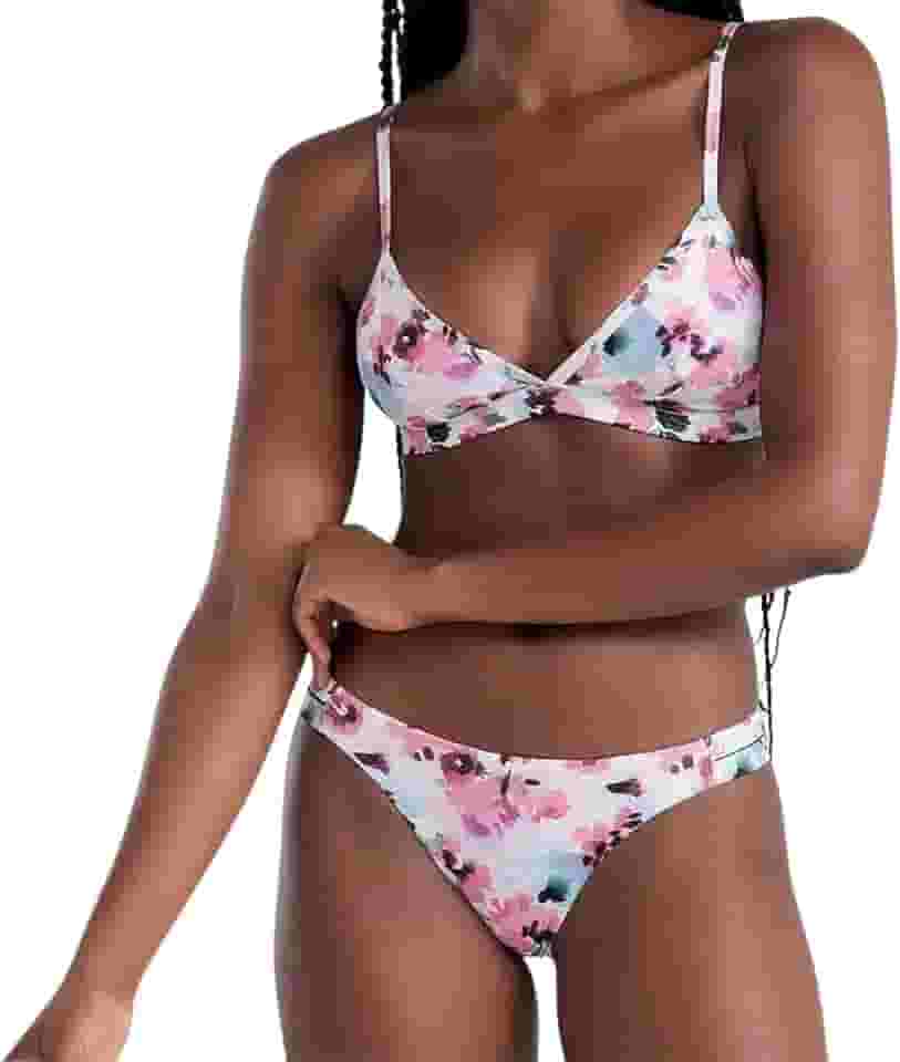 Biquini Top Triângulo Bojo Removível Praia Verão Flora She