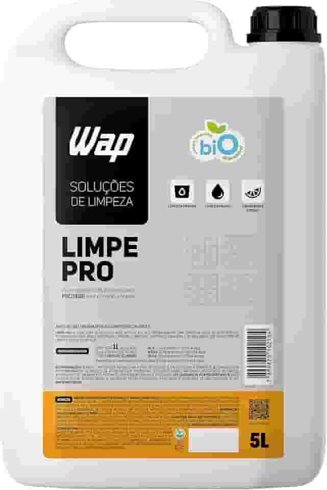 WAP Detergente Concentrado para Limpeza Pesada de Pisos 5 LITROS WAP LIMPE PRO, Branco e amarelo
