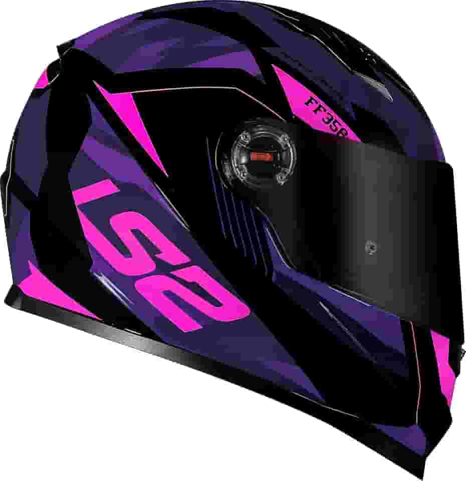 Capacete Ls2 Ff358 Tank Cam Purple - Preto Com Roxo - 62/XL