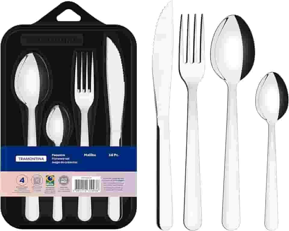 Faqueiro Tramontina Malibu em Aço Inox 16 Peças