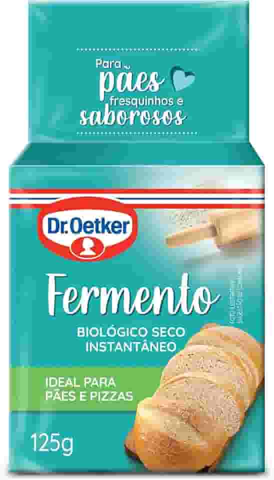 Dr. Oetker Fermento Biológico Seco Instantâneo, Para Pães, Pizzas, Massas Doces e Salgadas, Receitas Fofas e Macias, 125g