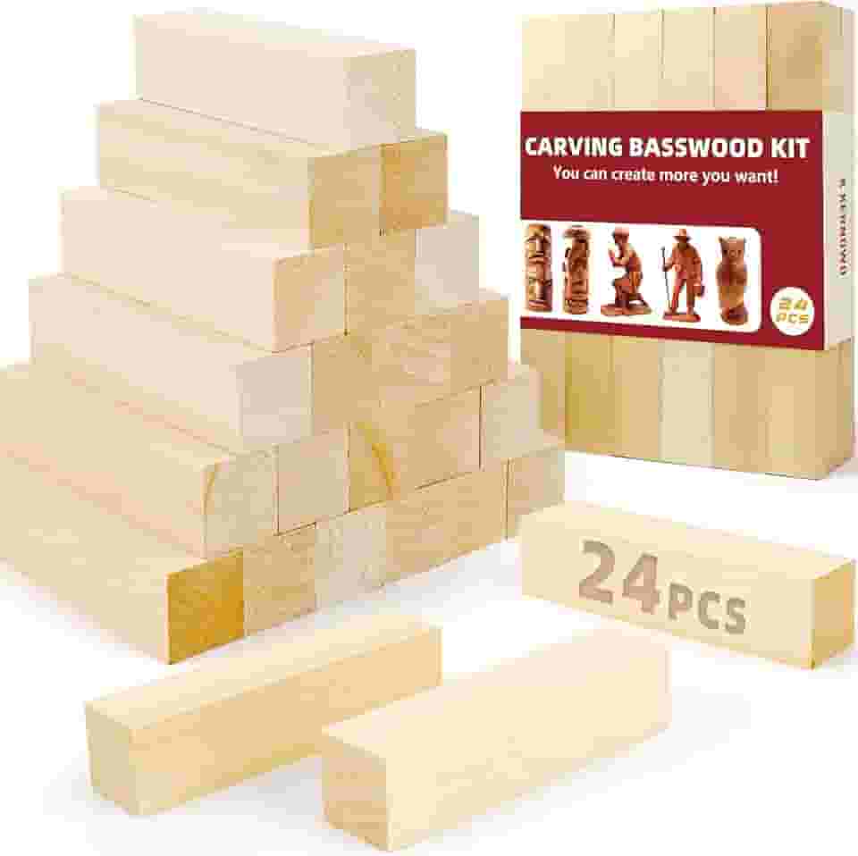 Blocos de entalhe de madeira de basswood para entalhar madeira para esculpir madeira
