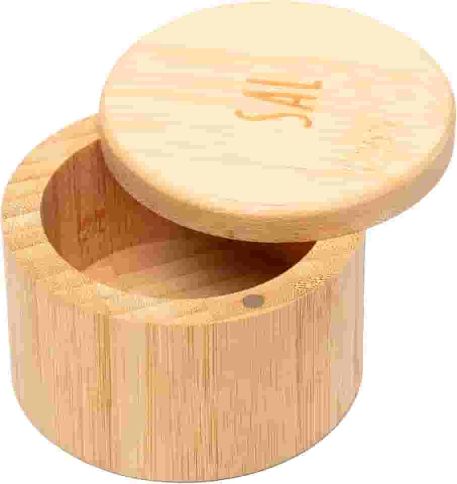 LYOR - Saleiro Redondo de Bambu com Tampa 9cm x 6cm