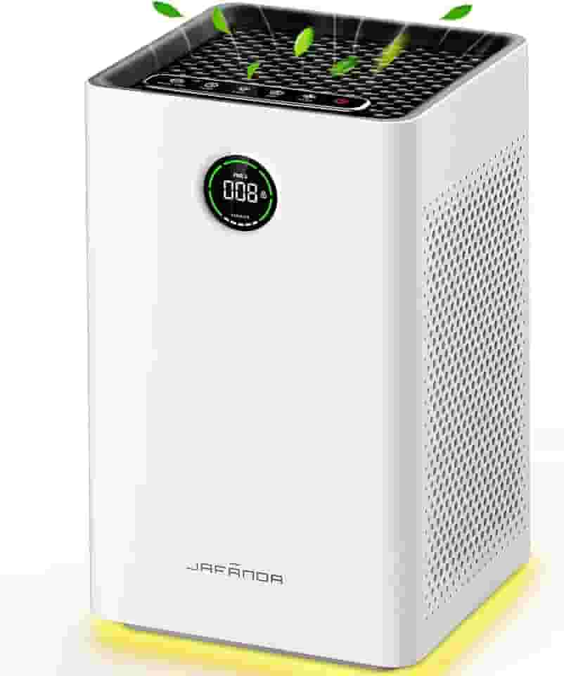 Jafända Purificadores de ar para casa grande sala de até 1190 m², filtro HEPA 13 verdadeiro, carvão ativado, remove 99,97% de poeira e fumaça, pólen, alergias de pelos de animais de estimação, modo de