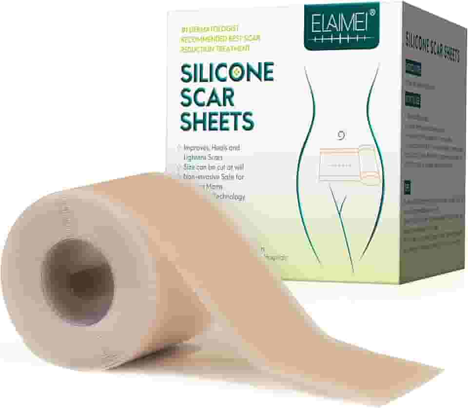 YUPIN Folhas para cicatrizes de silicone, fita de silicone para remoção de cicatrizes, folhas de remoção de cicatrizes respiráveis e impermeáveis, remoção fácil indolor para cirurgia, cesariana, cicatriz antiga e nova (4,1 x 60 cm Roll-1,5 m)