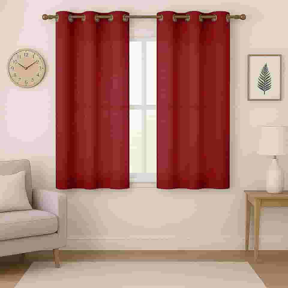 Cortina Sala Quarto Cozinha Escritório em Tecido Oxford Premium 2,60m x 1,40m (Bordô)
