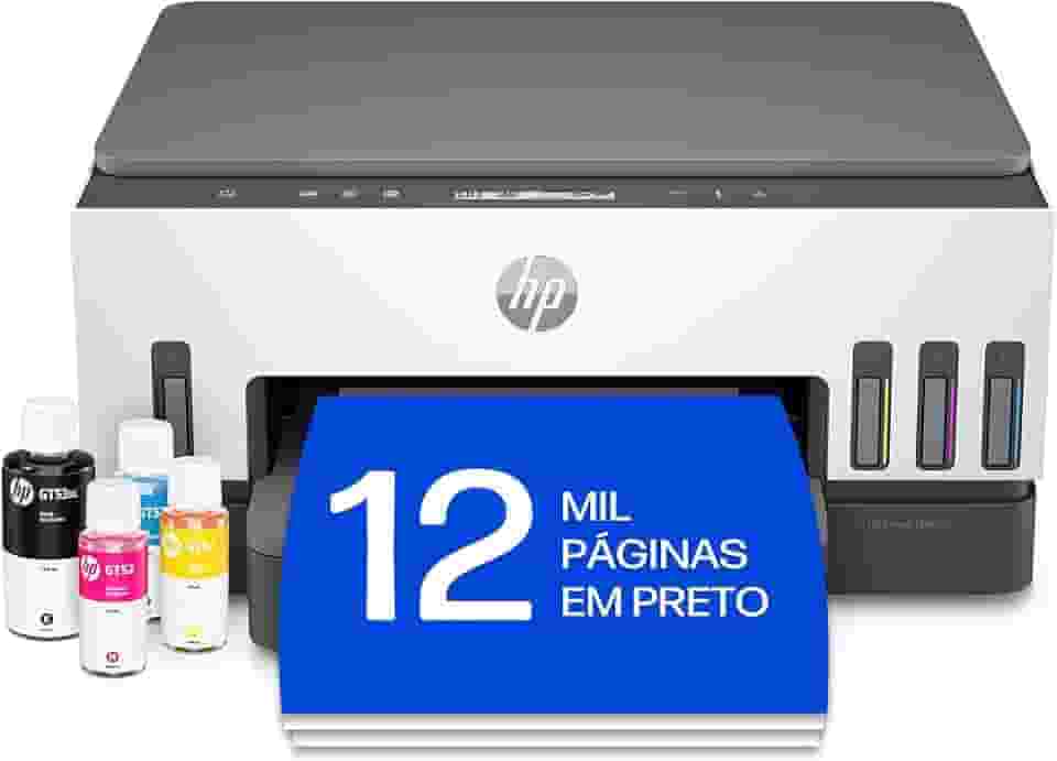 Impressora Multifuncional HP Smart Tank 724 Tanque de Tinta Colorida Wi-Fi Scanner Duplex. Funções: Imprimir, Copiar, Digitalizar. Cor: Branco (2G9Q2A)