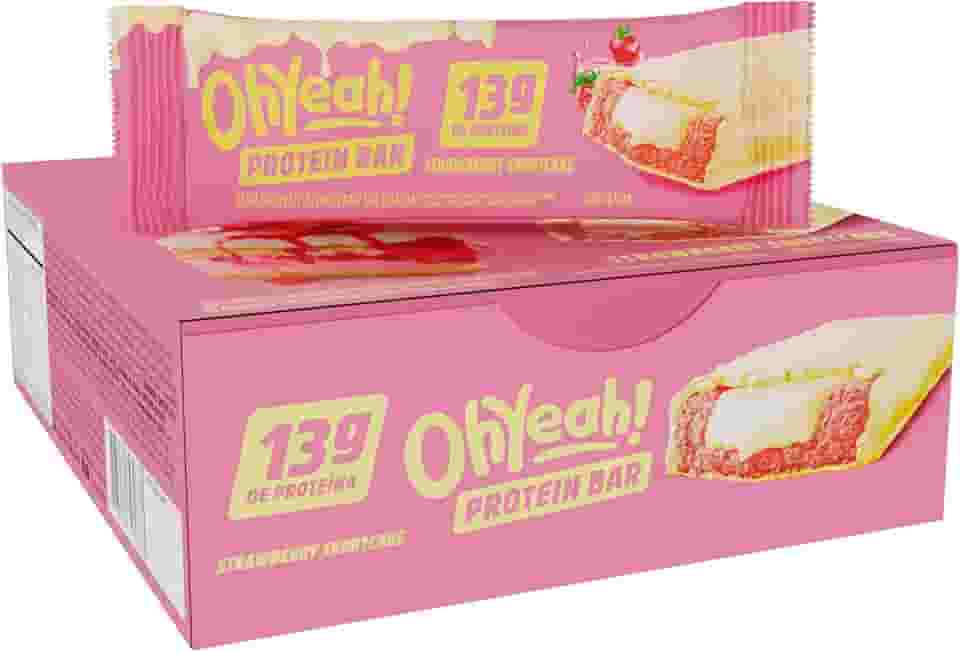 3VS Nutrition Barra de Proteína 45g Oh Yeah Sabor Strawberry ShortCake - Caixa C/ 12