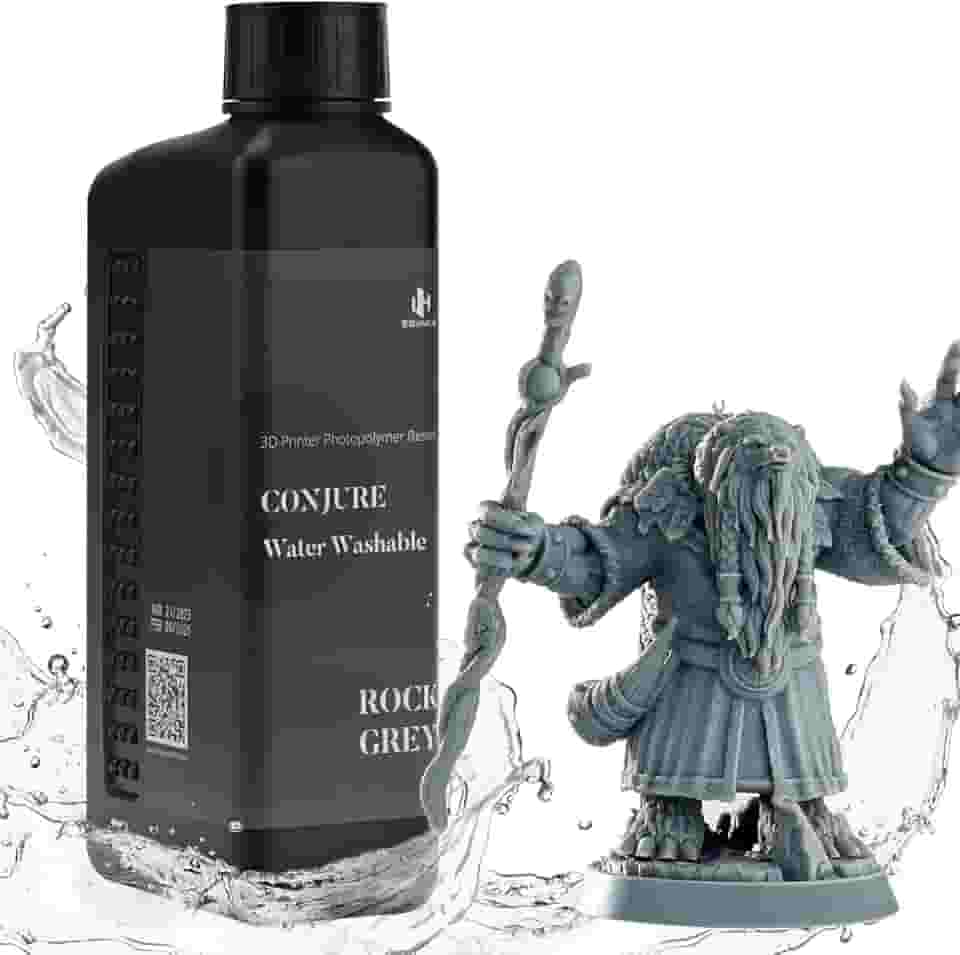 Resina lavável com água 1KG da Chitu Systems, pós-processamento mais rápido, resina de impressora 3D fácil de limpar, resina de fotopolímero padrão 405nm para impressoras 3D (Cinza Rock 1000g)