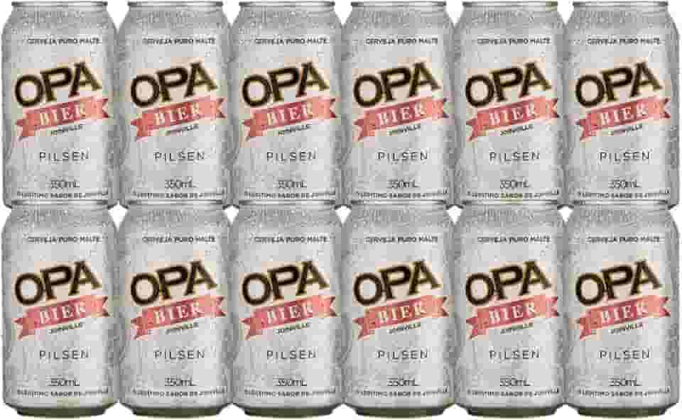 Pack 12 unidades Cerveja Puro Malte Pilsen teor 4,6% 350ml Opa Bier
