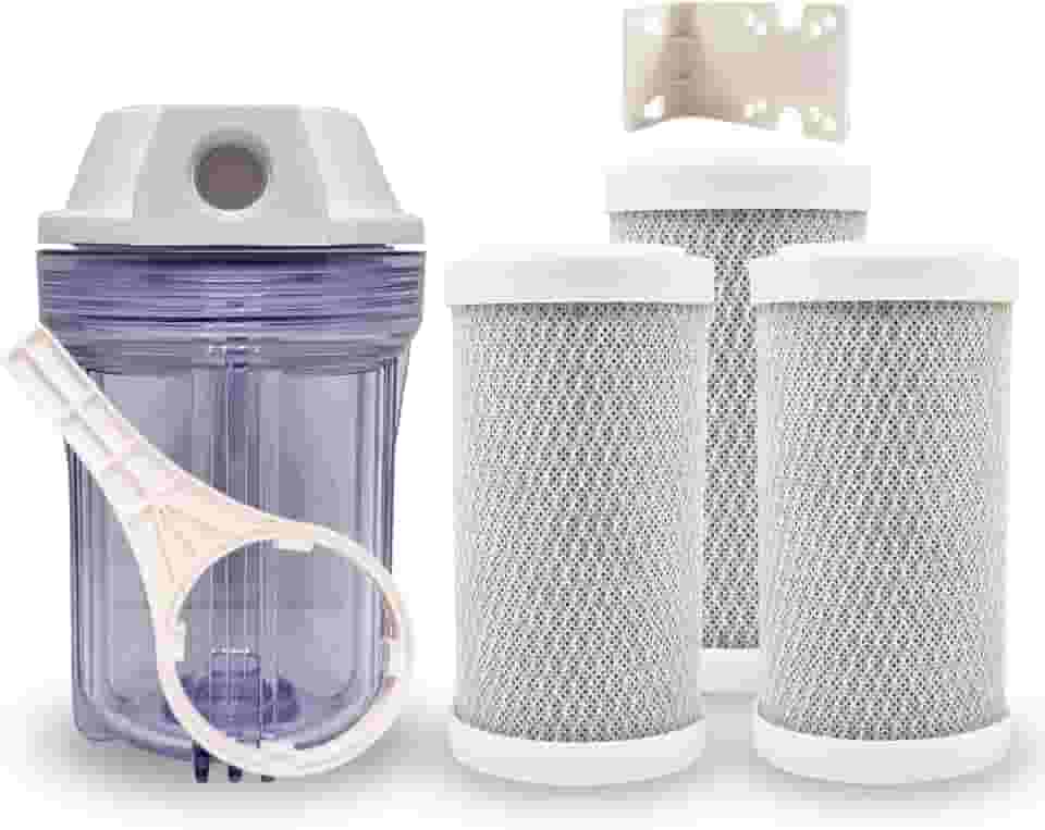 Filtro De Água Para Chuveiro Carvão Ativado 3 Refis Completo Cor Transparente