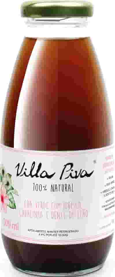 Villa Piva, Chá Pronto, Sabor Chá Verde Com Hibisco Dente De Leão e Cavalinha, 300ml