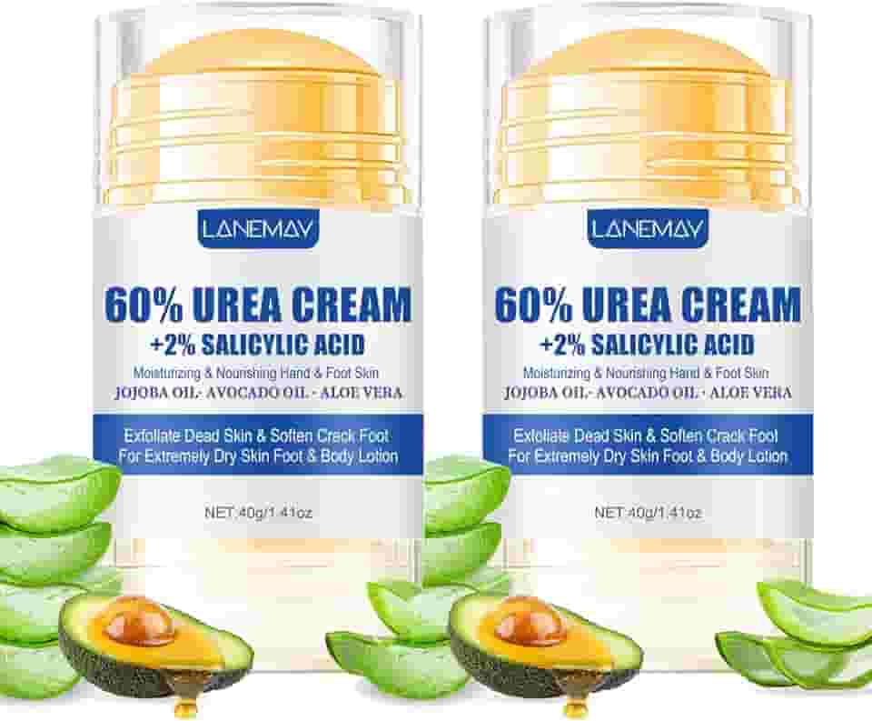 2 peças de bálsamo de calcanhar rachado perfumado de aloe, bastão de calcanhar para pés rachados, creme para os pés para calos e pés secos, pé rachado